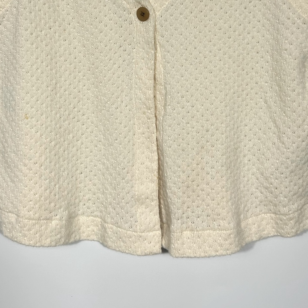 MADEWELL Pointelle Single-Button Vest Size M Bleached Canvas - Picture 8 of 13